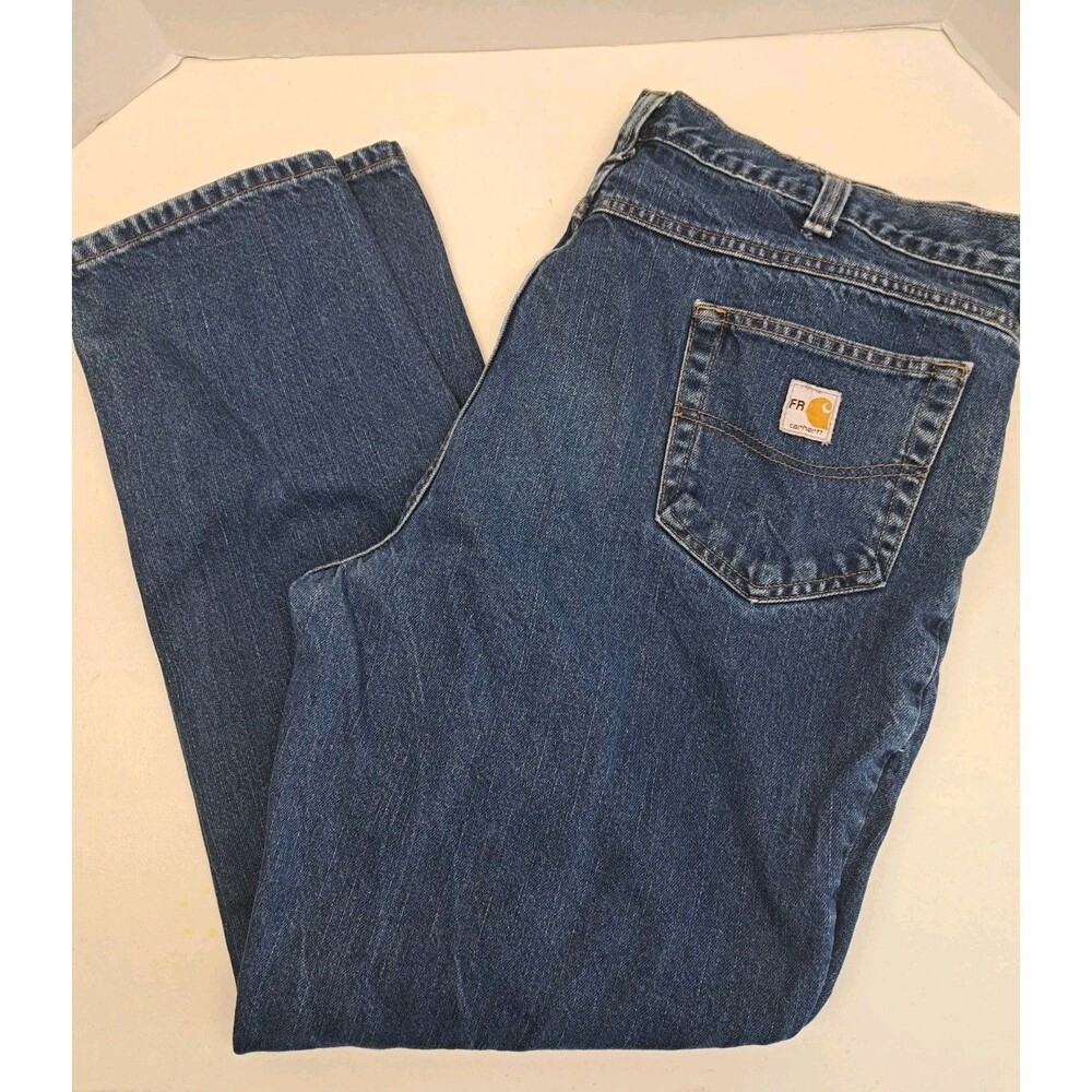 Carhartt FR FLAME RESISTANT Men's Blue denim work jeans 42x32